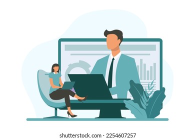 Business Analysis Flat Design Illustration