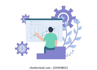 Business Analysis Flat Design Illustration