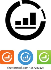 Business analysis graph icon 