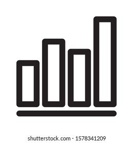 Business analysis graph Web Icon isolated on white background EPS Vector