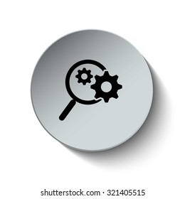 Business analysis icon. Data analysis icon. Search icon. SEO icon. Vector Illustration .EPS10