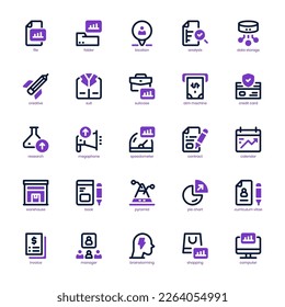 Business Analysis icon pack for your website design, logo, app, and user interface. Business Analysis icon mixed line and solid design. Vector graphics illustration and editable stroke.