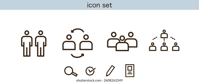 Business and Analysis Icon Set (Line Style)