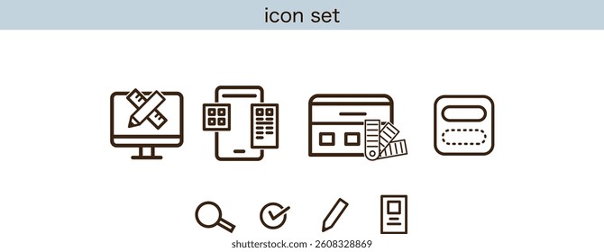 Business and Analysis Icon Set (Line Style)