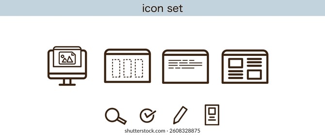 Business and Analysis Icon Set (Line Style)