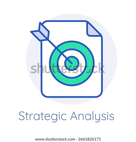 Business Analysis Icon – Strategy Mapping, Performance Metrics, SWOT Analysis, Decision Support, Market Insight