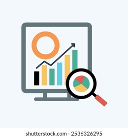 Business Analysis icon vector art image.