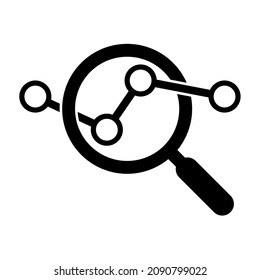 Business analysis icon vector illustration, Marketing Research icon. Finance monitoring symbol.