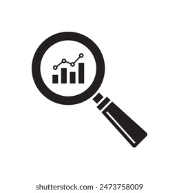 Business analysis icon vector illustration, Marketing research icon