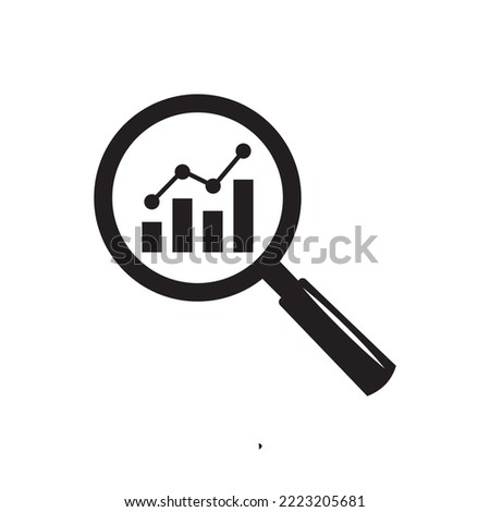 Business analysis icon vector illustration, Marketing research icon