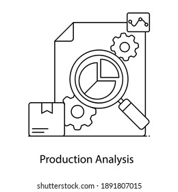 
Business analysis outline icon showing, detailed business assessment 
