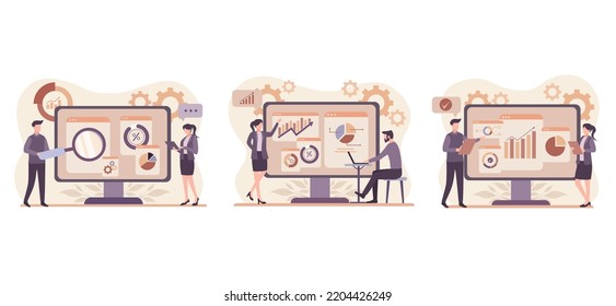 Business Analysis the Project Flat Illustration Design