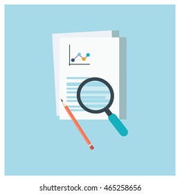 Business Analysis Report icon. Flat icon modern design style vector illustration concept.
