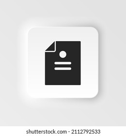 Business, analysis, report vector icon. Simple element neumorphic style illustration Business, analysis, report vector icon. Material concept vector illustration.