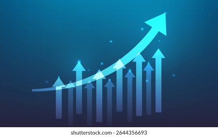 Business analysis stock trading financial graph growth background.
