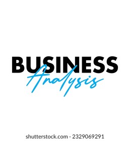 Business Analysis Text auf weißem Hintergrund.
