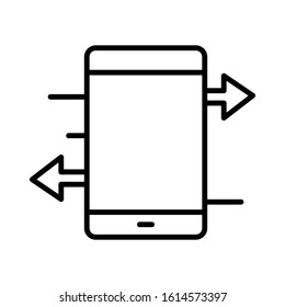 Business analysis, transfer web line icon, outline isolated on white background EPS Vector 