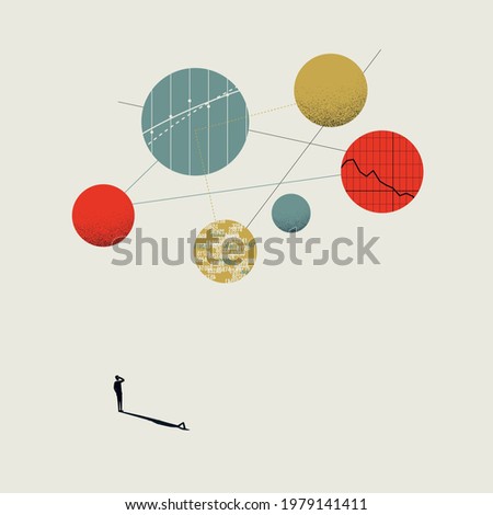 Business analysis vector concept. Symbol of strategy, planning, statistics and data analytics. Minimal eps10 illustration.
