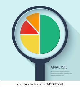 Business analysis. Vector flat style illustration