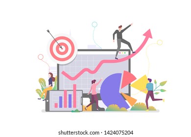 Business Analysist Vector Concept Illustration, Suitable for web landing page, ui, mobile app, editorial design, flyer, banner, and other related occasion