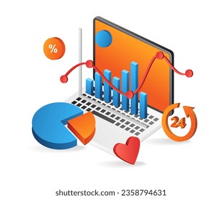 Business analyst computer 24 hours non-stop