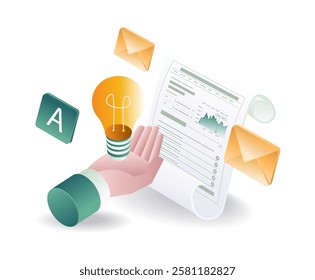 Business analyst data idea paper sheet