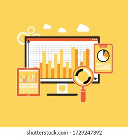 Business analyst, financial data analysis concept