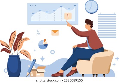 Business Analyst, Flat vector illustration