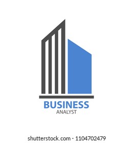 Business analyst logo design template concept