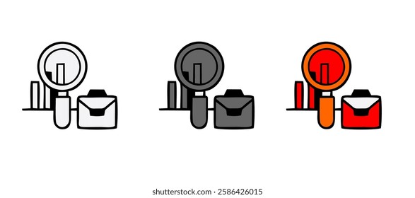 Business Analyst Outline Icon Collection. Data Analysis, Business Insights, Market Research, Data Visualization, Business Process, Analysis Report, Data Analytics and Business Strategy