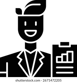 Business Analyst sinle vector icon illustration