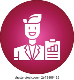 Business Analyst sinle vector icon illustration