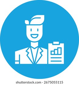 Business Analyst sinle vector icon illustration