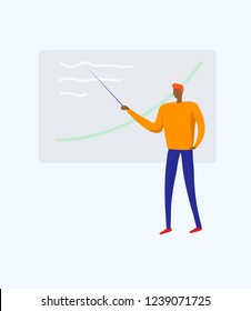 Business analyst. Vector character design