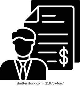 Icono vectorial de Business Analyst. Se puede usar para imprimir, móviles y aplicaciones web.