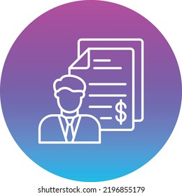 Wirtschaftsanalyst-Vektorsymbol. Kann für Druck-, Mobil- und Web-Anwendungen verwendet werden.
