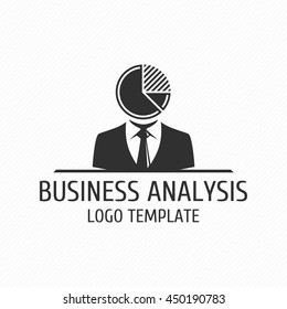 Business analyst vector logo design template. Vector logo template of analytics, analysis or development business. Universal template logo.