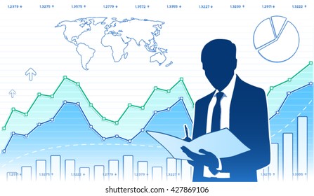 Business analyst works with document