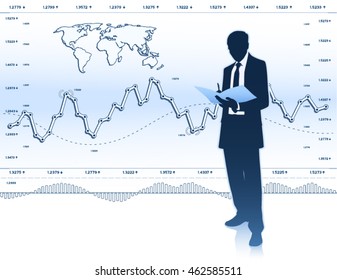 Business analyst works with document