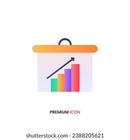 Business analytic chart graphs icon