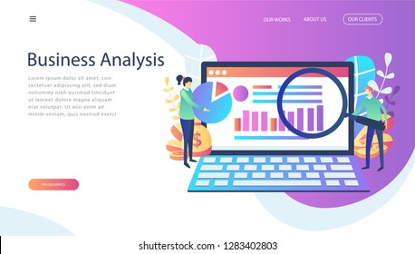 Business Analytic Concept , business,  infographic, Analysis for web page, banner, presentation, social media, documents, cards, posters. Vector illustration, analysis of the evolution growth
