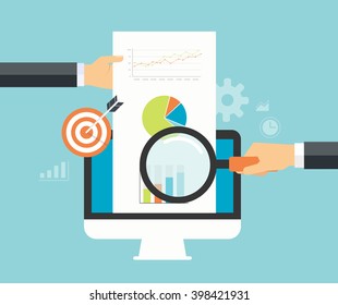 relatório gráfico analítico de negócio. planejamento de investimento empresarial