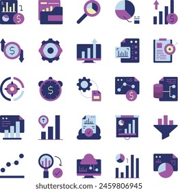 Business Analytic icon set illustratiob vector