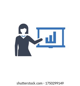 Business analytic icon (Simple vector illustration)