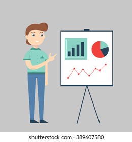 Business Analytic. Vector illustration. Flat design