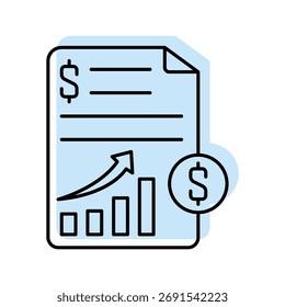 Icono de línea delgada de sombra de color de Business Analytics, Vector, píxel perfecto, archivo ilustrador 