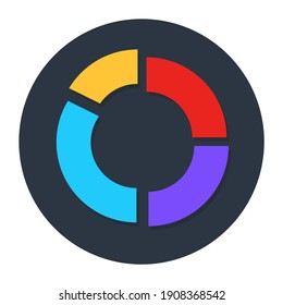 
Business analytics concept, circular graph in editable style 