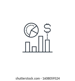 business analytics creative icon. From Business icons collection. Isolated business analytics sign on white background