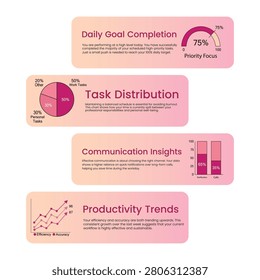 Business analytics dashboard infographic template featuring charts metrics reports and productivity insights suitable for corporate presentations performance monitoring strategic planning and data visualization projects