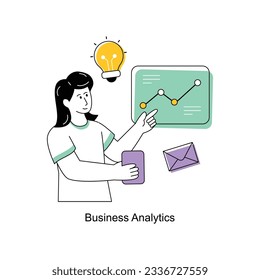 Business Analytics  Flat Style Design Vector illustration. Stock illustration